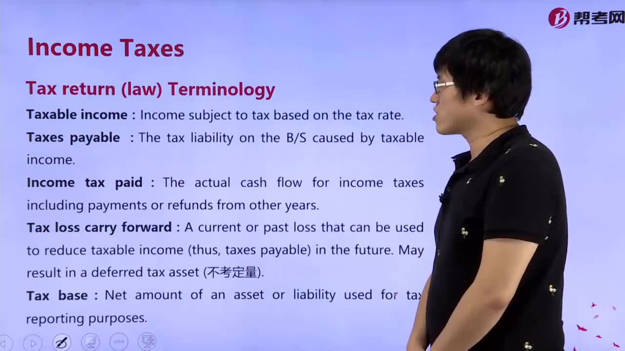 How to understand Tax return (law) Terminology？