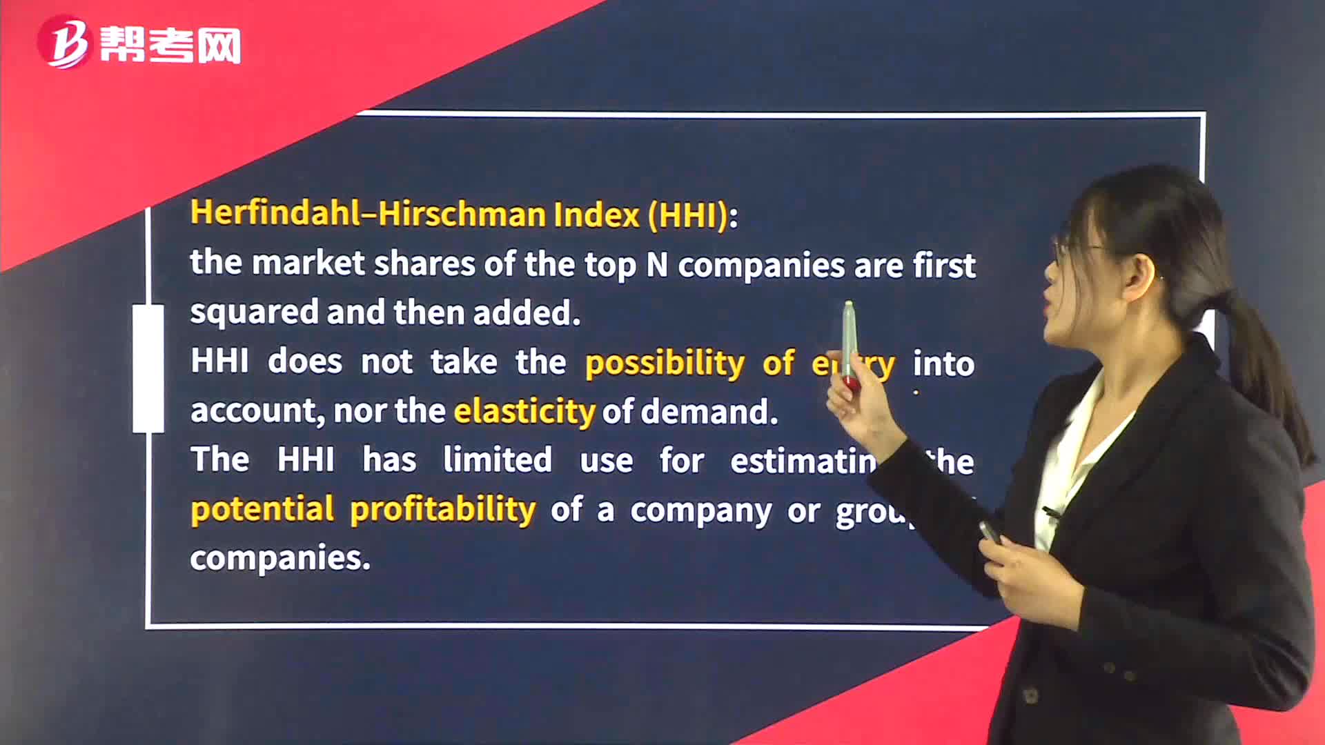 Identification of Market Structure – HHI