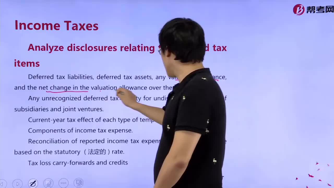 What does Analyze disclosures relating to deferred tax items mean？