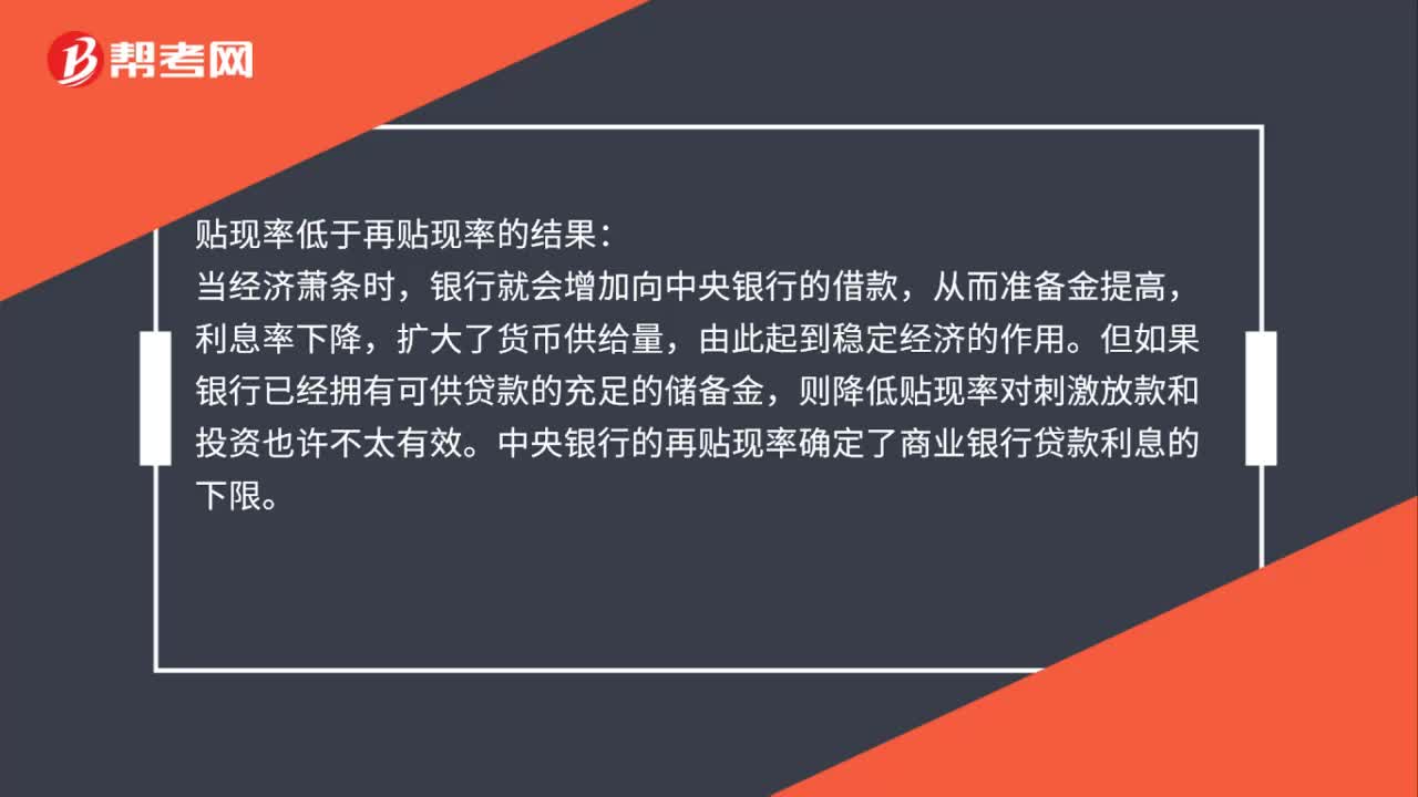 贴现率低于再贴现率的原因和结果是什么？