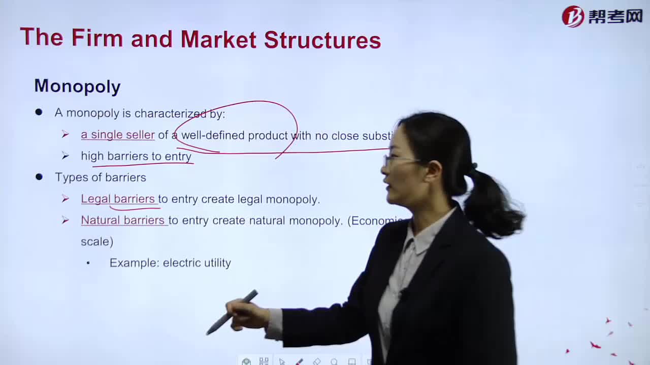 How to master A monopoly is characterized by?