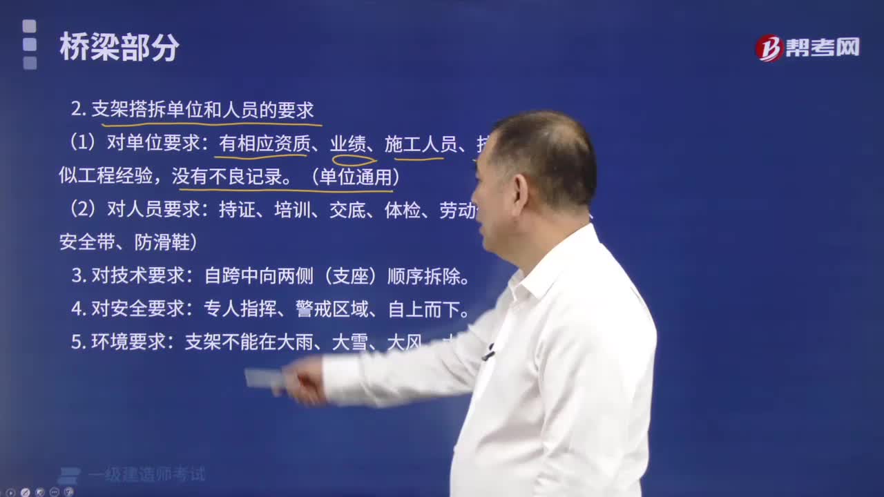 支架搭拆单位和人员的要求是什么？