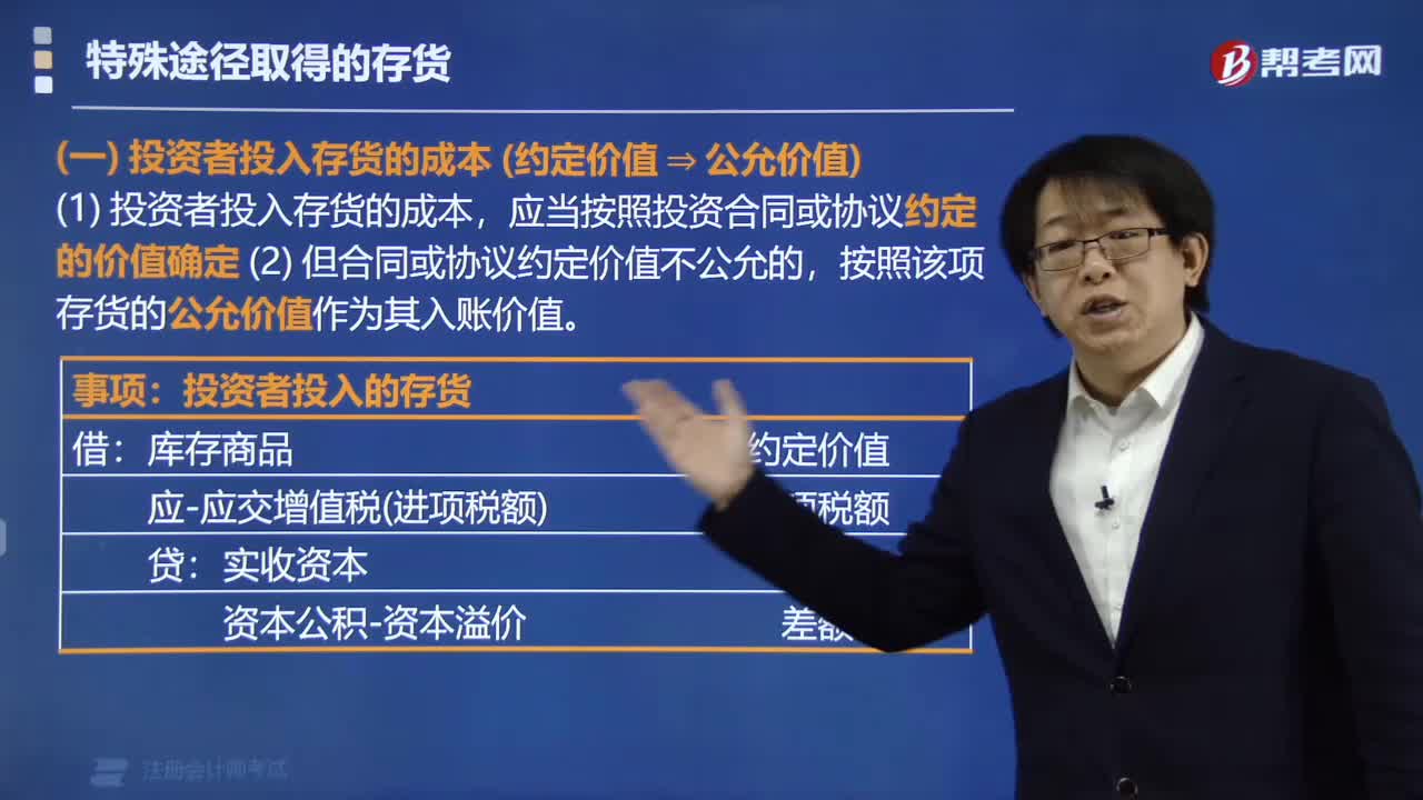 怎么确定投资者投入存货的成本？