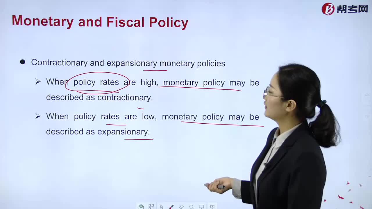 What's the Contractionary and expansionary monetary policies?