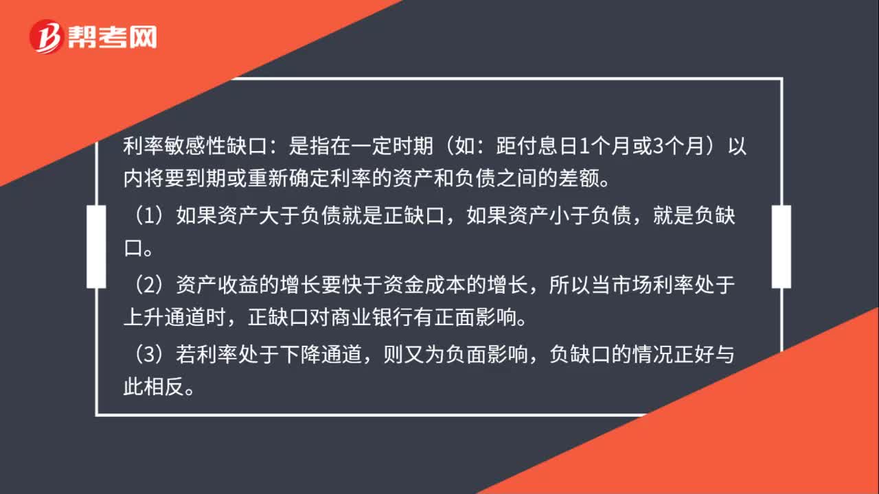 利率敏感性缺口是什么？