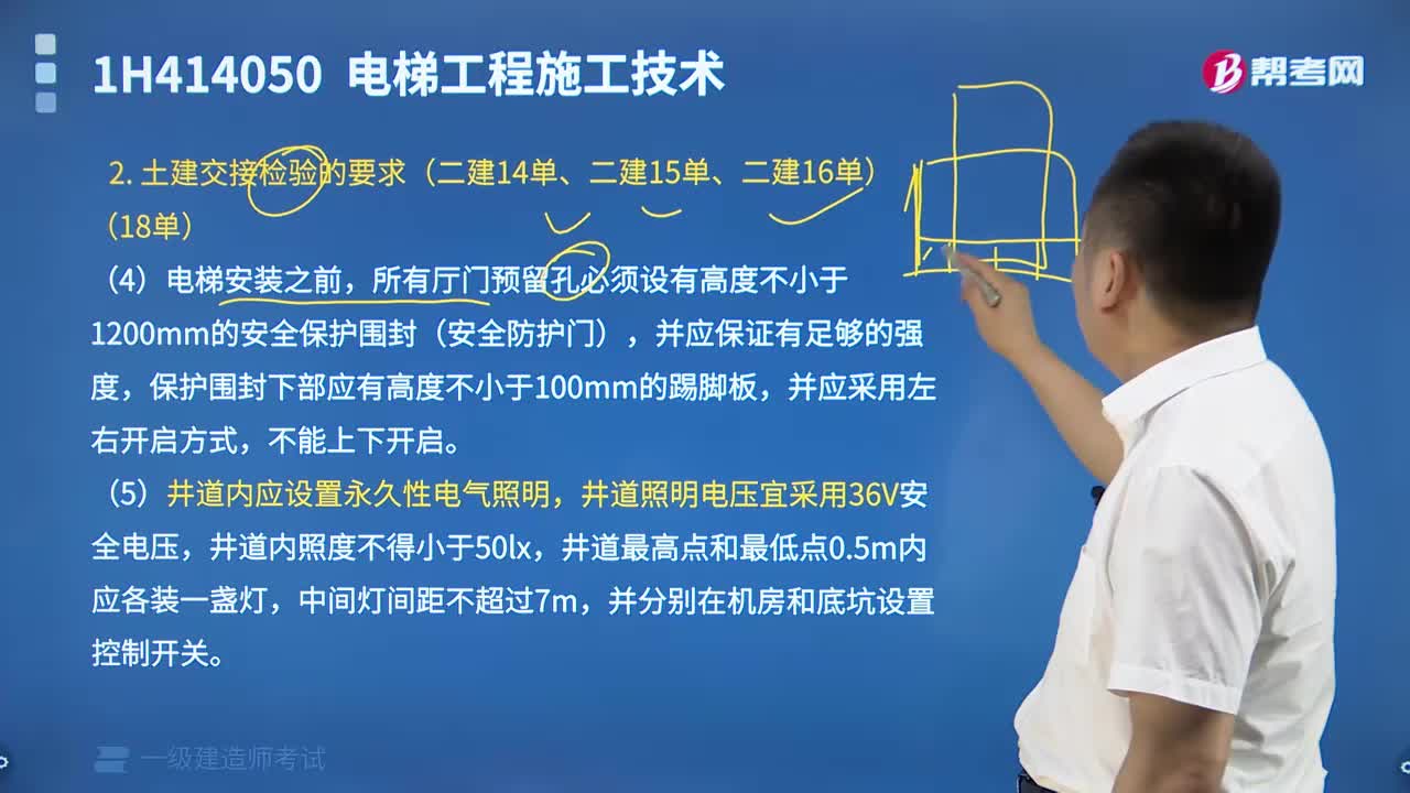 电梯施工土建交接检验的要求是怎样的？